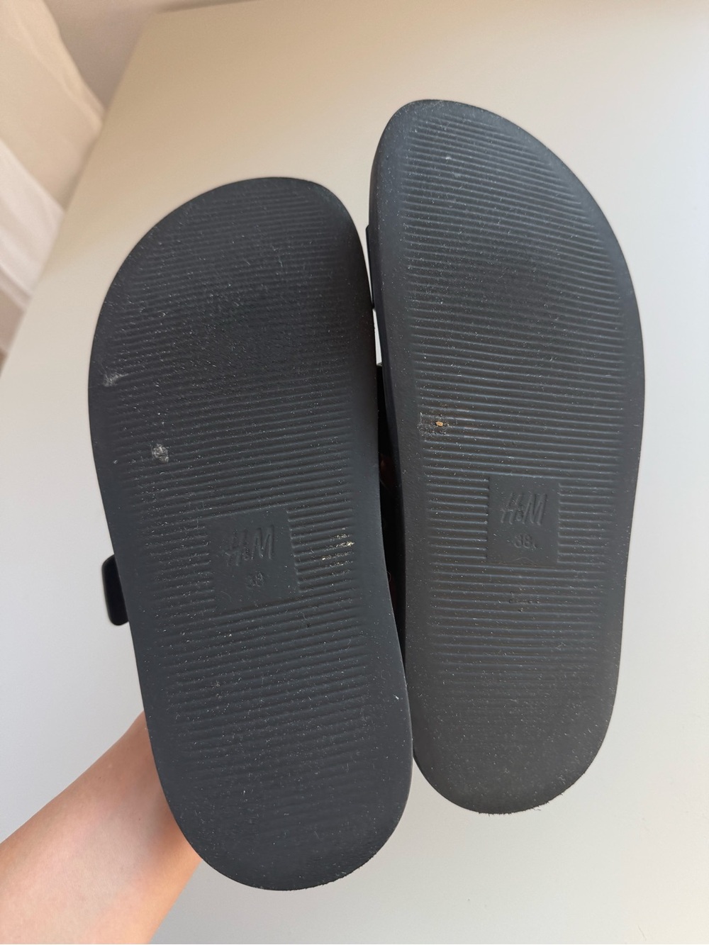 H&M Black Adjustable Footbed Sandals EU38 - Picture 4 of 7